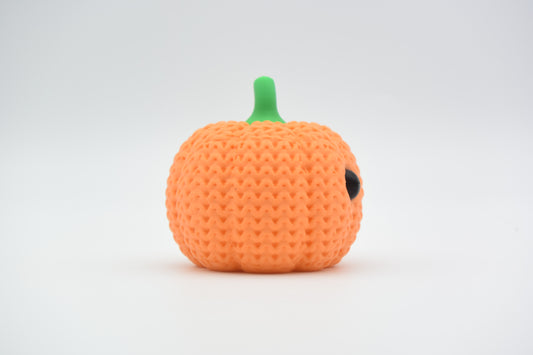 Knitted Cute Pumpkin Halloween Topkinz character side view