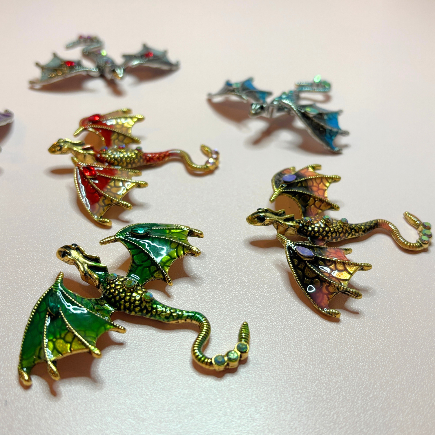 Metal Alloy Dragon Charms
