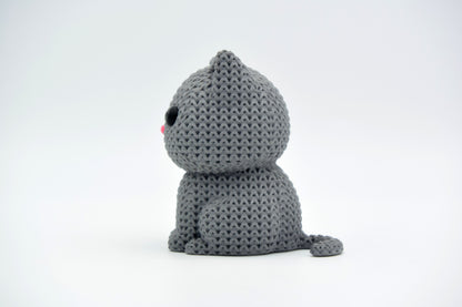 Knitted Cat Topkinz™ | Chibi SnapCharm™ Character