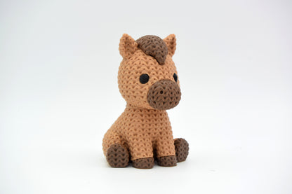 Knitted Horse Topkinz character side view