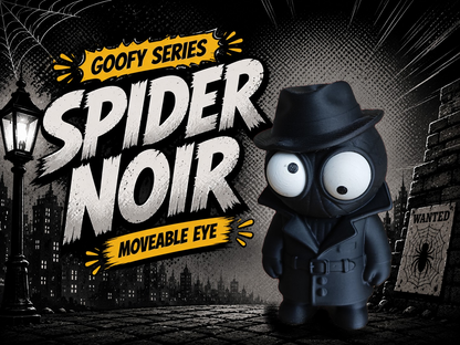 Noir Masked Spider Hero Googly Eyes | Chibi SnapCharm™ Character