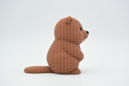 Knitted Beaver Topkinz character side view