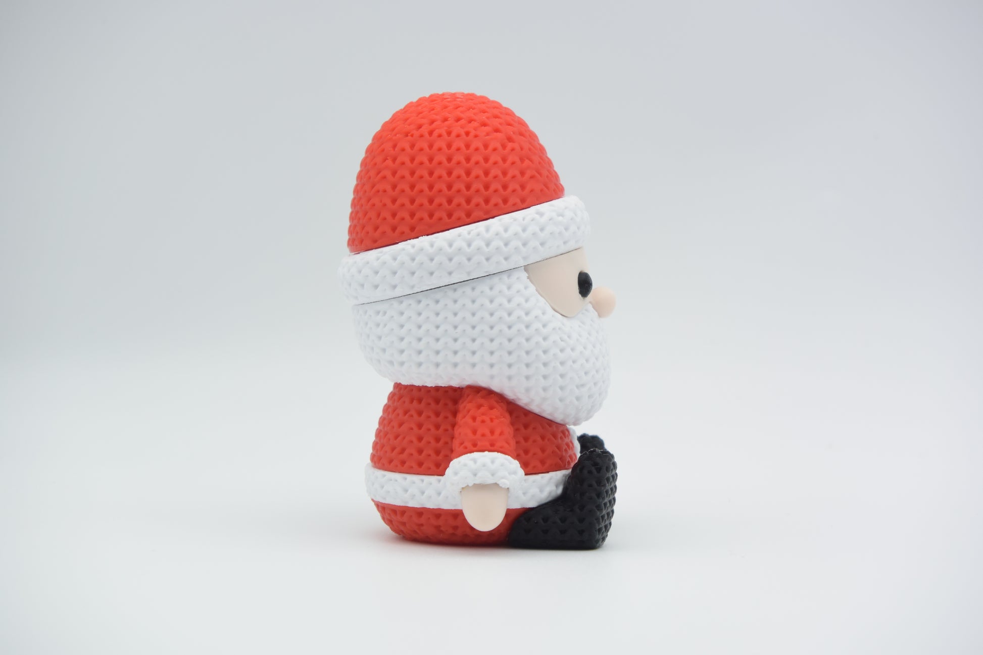 Knitted Santa Claus Christmas Topkinz character side view