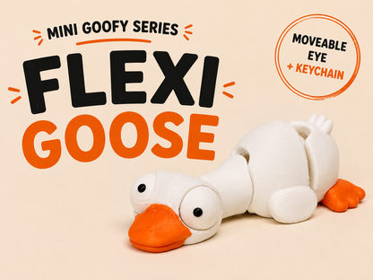 Mini Flexi Goose Googly Eyes | Chibi SnapCharm™ Character