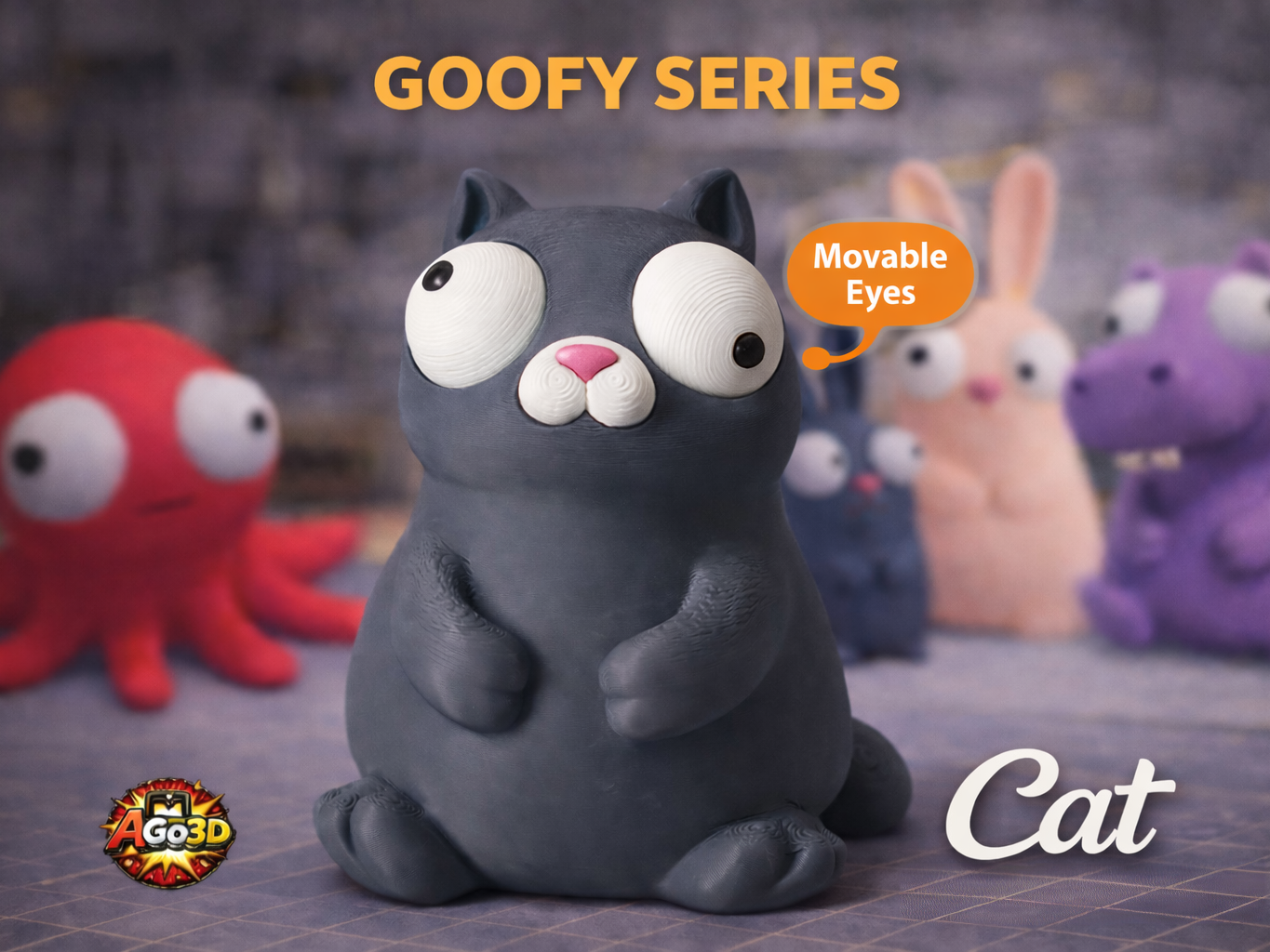 Cat Googly Eyes SnapCharm™ Character