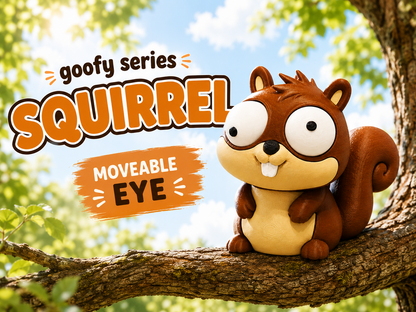 Squirrel Googly Eyes | Chibi SnapCharm™ Character