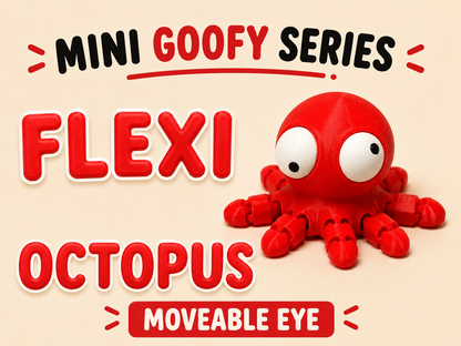 Mini Flexi Octopus Googly Eyes SnapCharm™ Character