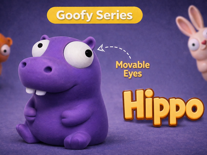 Hippo Googly Eyes SnapCharm™ Character