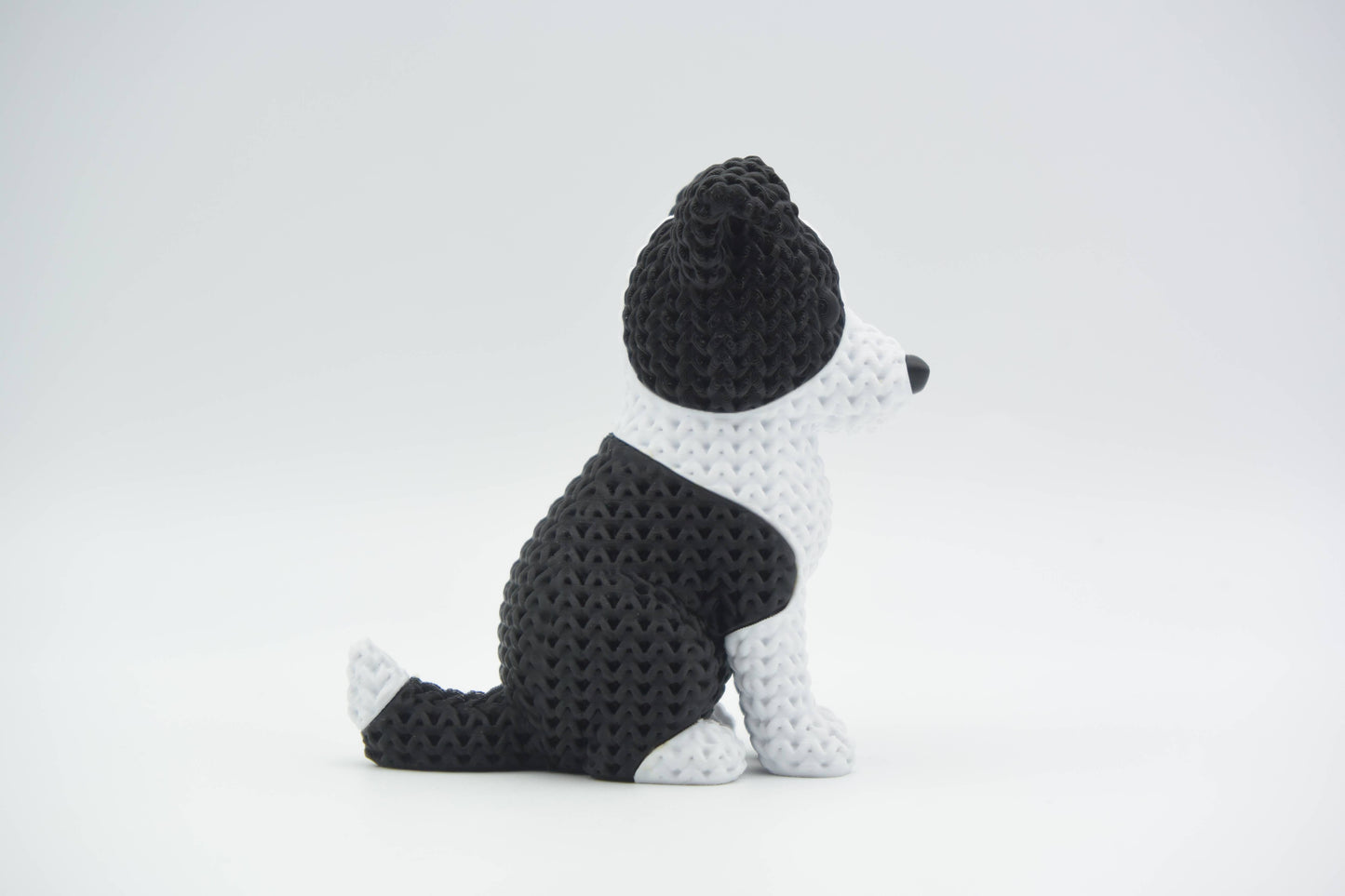 Knitted Border Collie Dog Topkinz character side view