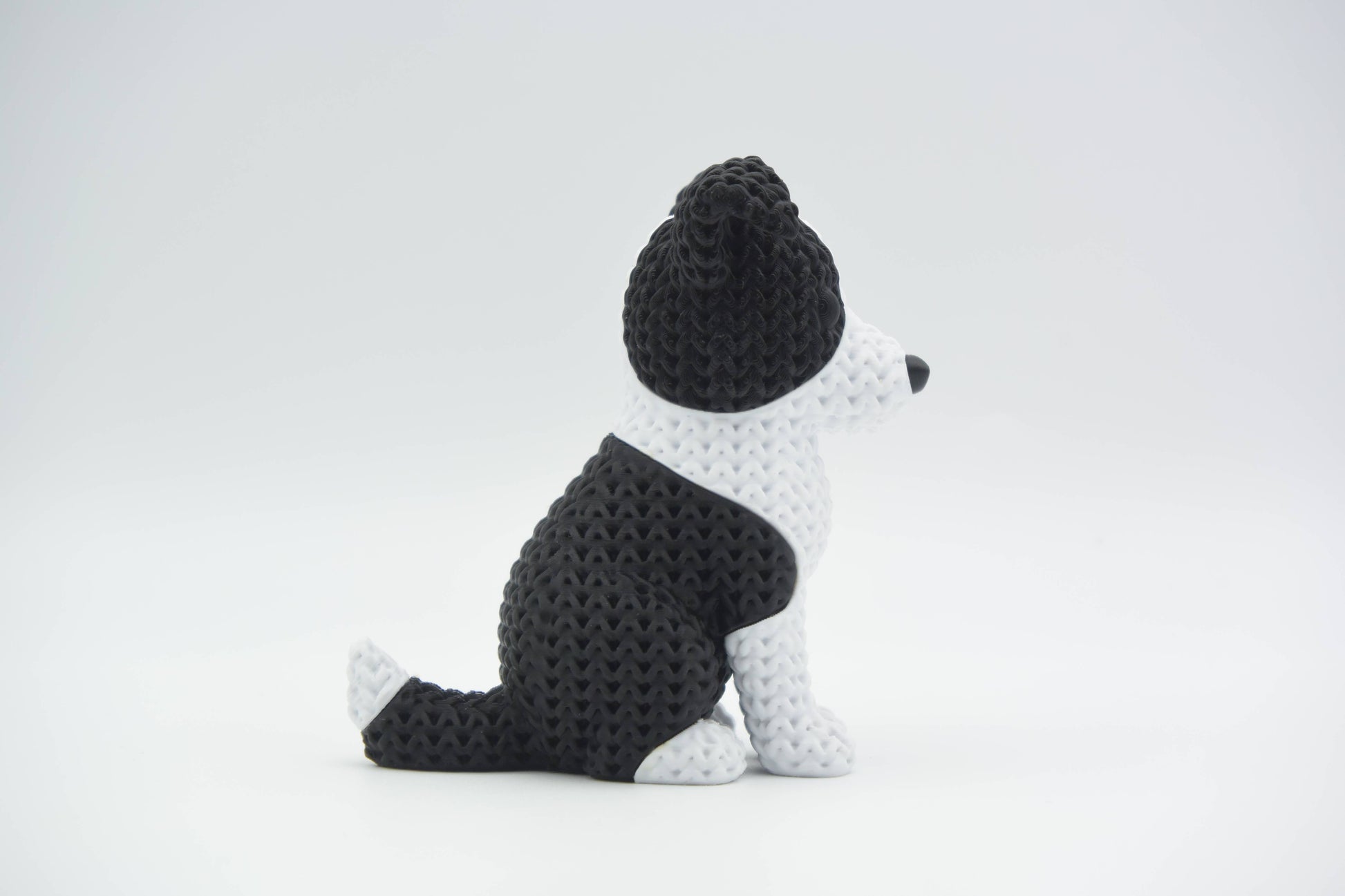 Knitted Border Collie Dog Topkinz character side view