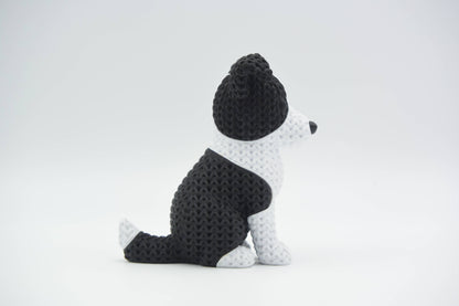 Knitted Border Collie Dog Topkinz character side view