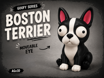 Boston Terrier Googly Eyes | Chibi SnapCharm™ Character