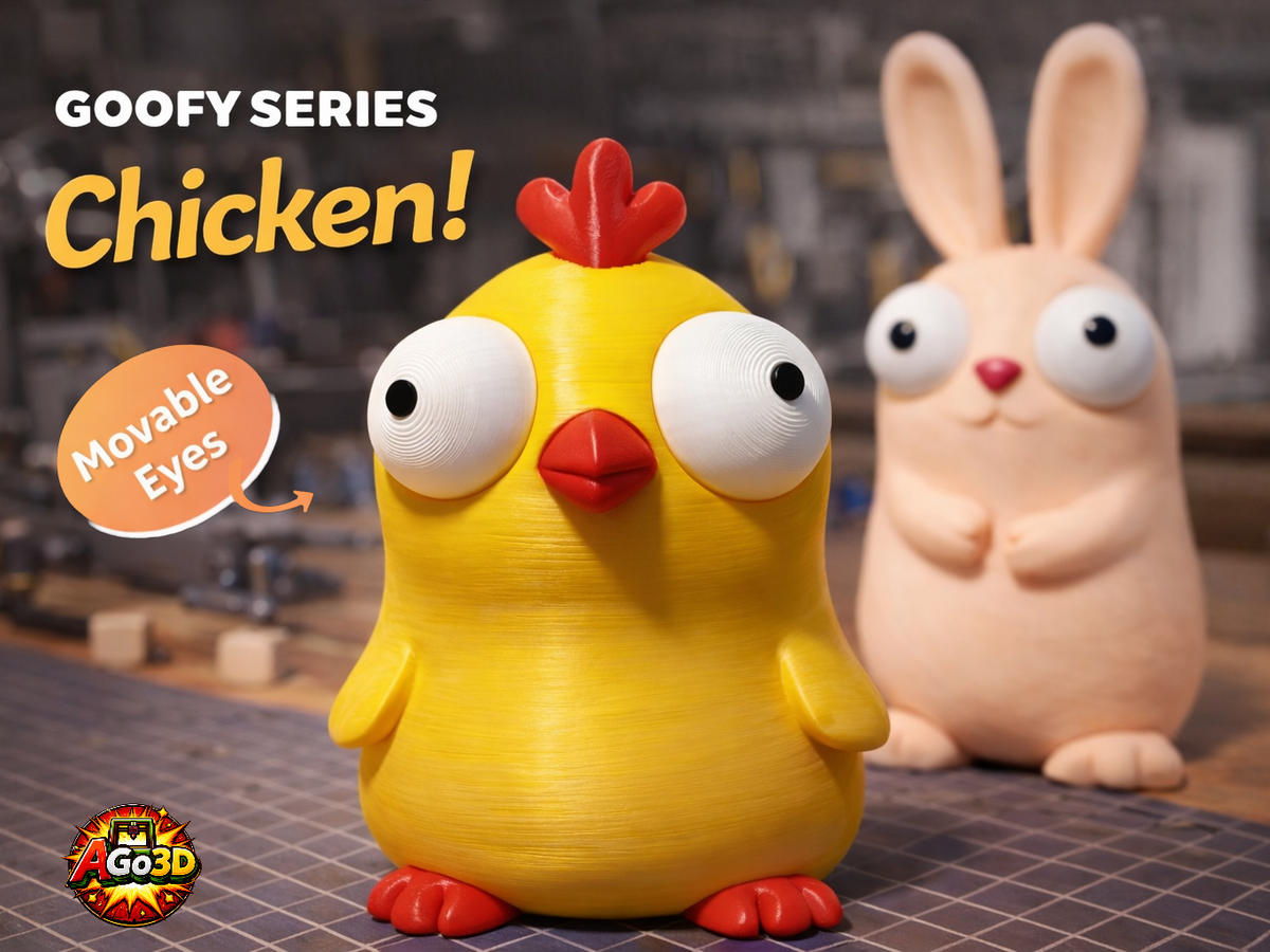 Movable-Eyes Chicken SnapCharm™ Character
