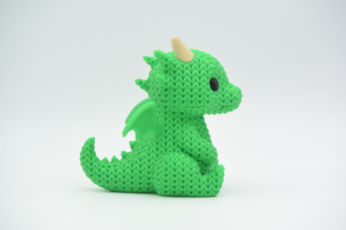 Knitted Dragon Topkinz character side view