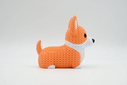 Knitted Corgi Dog Topkinz character side view