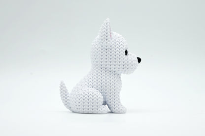 Knitted Westie Dog Topkinz character side view