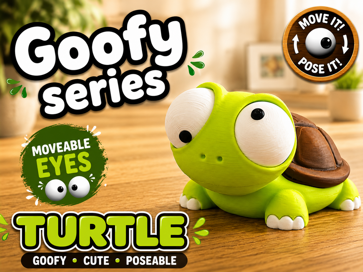 Turtle Googly Eyes SnapCharm™ Character