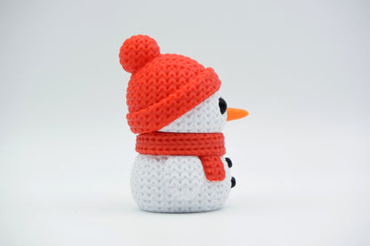 Knitted Snowman Christmas Topkinz character side view