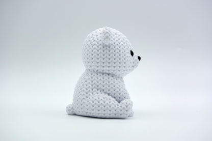 Knitted Baby Polar Bear Topkinz character side view