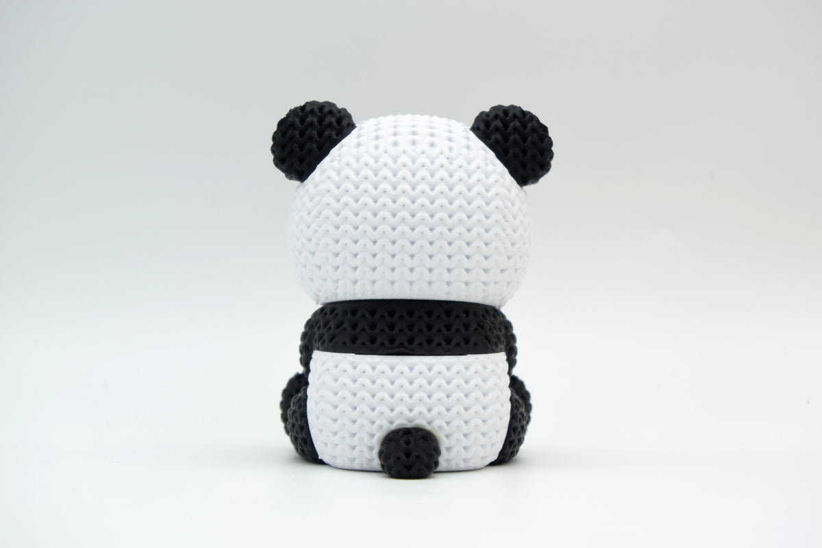 Knitted Panda Topkinz character side view