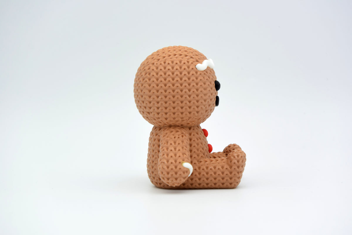 Knitted Gingerbread Man Christmas Topkinz character side view