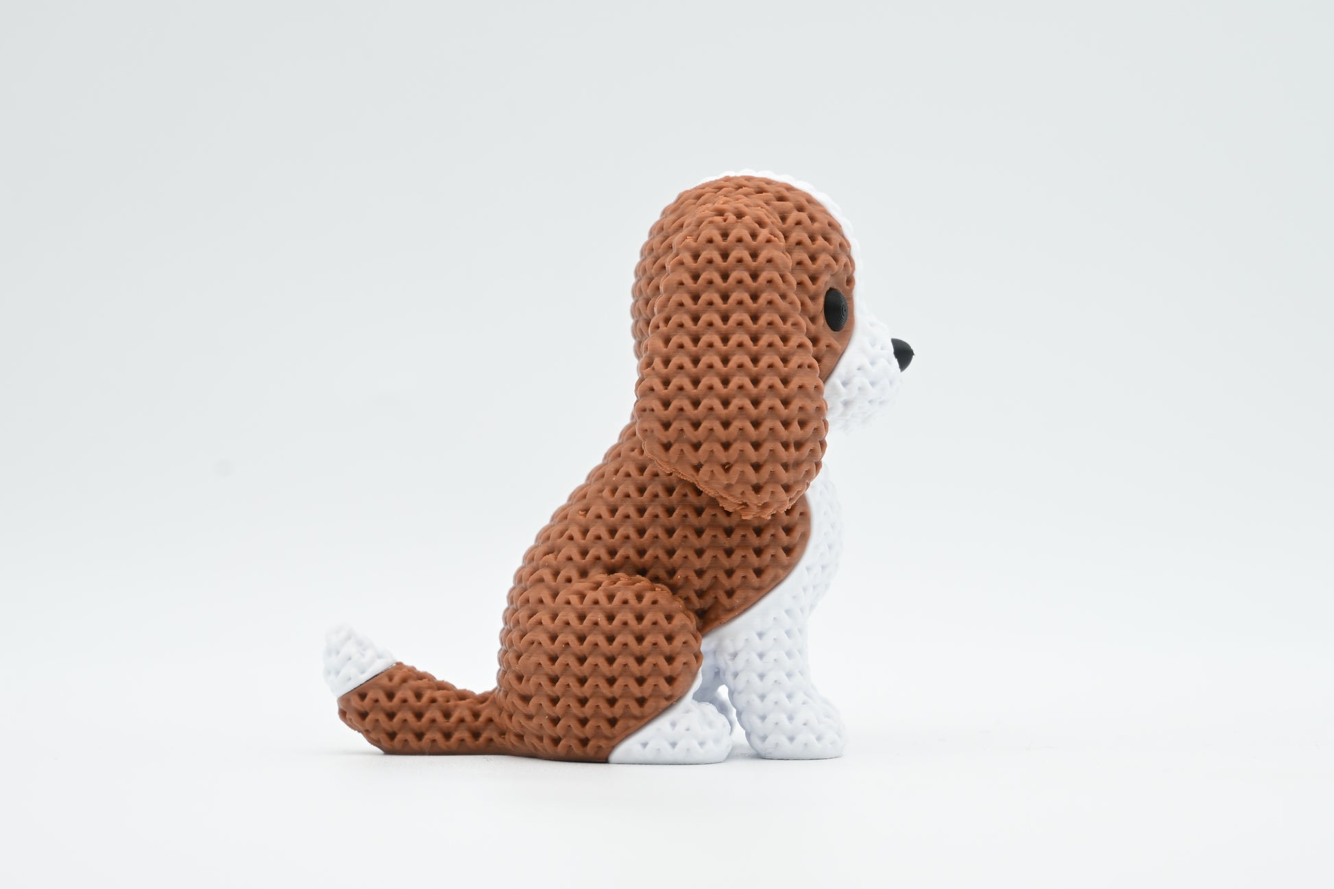 Knitted Cavalier King Charles Spaniel Dog Topkinz character side view