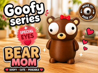 Mama Bear Googly Eyes SnapCharm™ Character