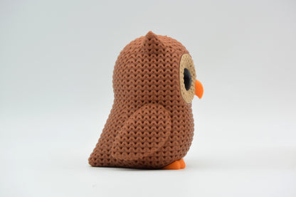 Knitted Owl Topkinz character side view