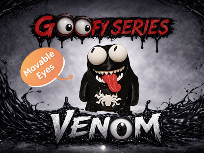 Black Symbiote Monster Googly Eyes SnapCharm™ Character