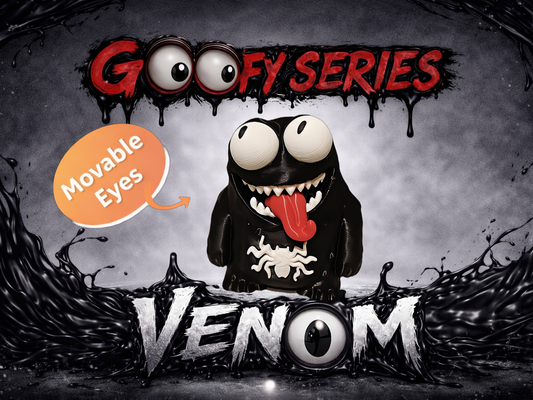 Black Symbiote Monster Googly Eyes SnapCharm™ Character