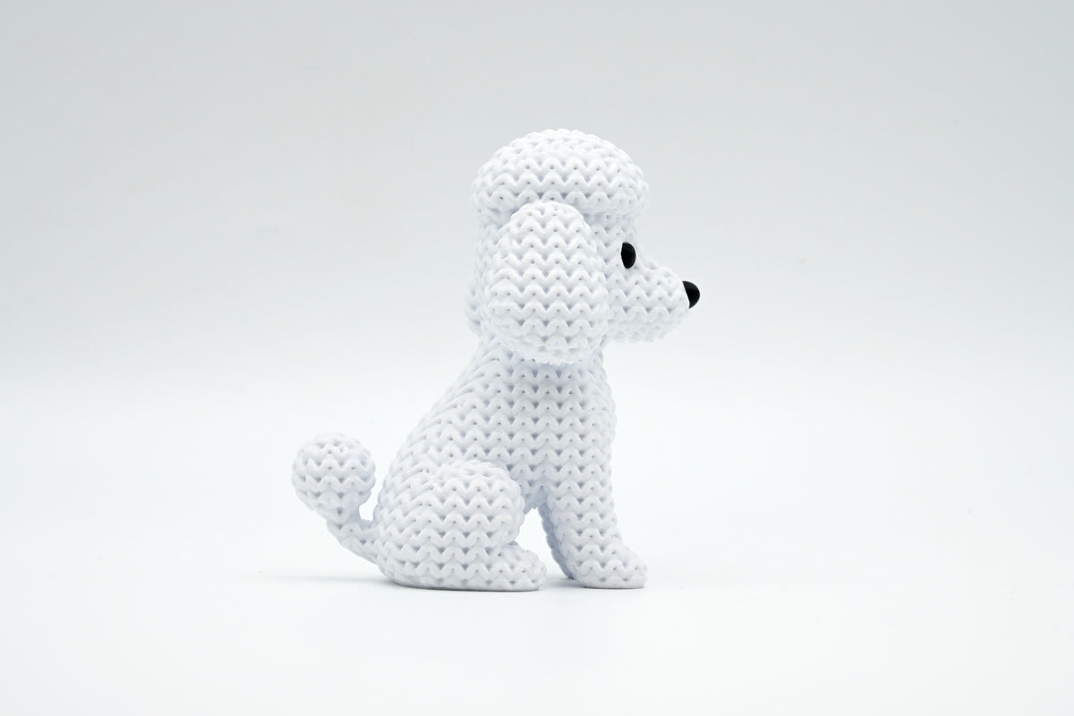 Knitted Poodle Dog Topkinz character side view