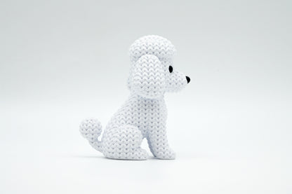 Knitted Poodle Dog Topkinz character side view