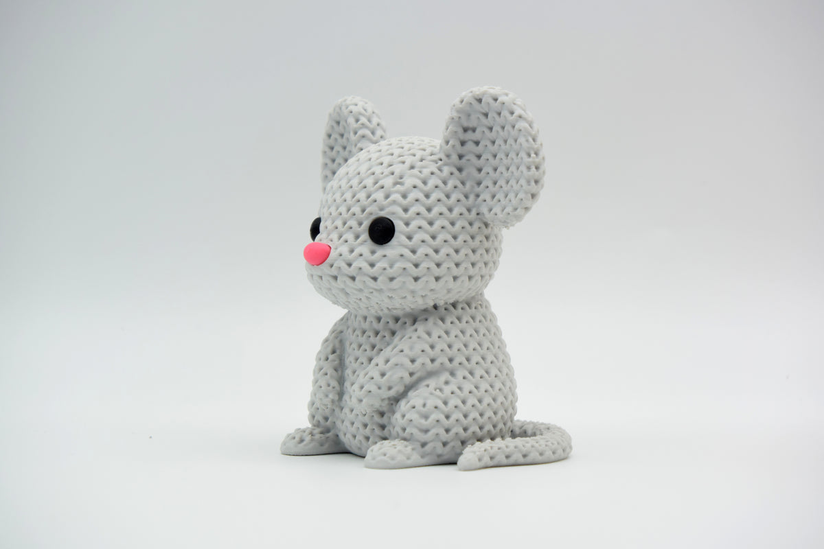 Knitted Mouse Topkinz character side view