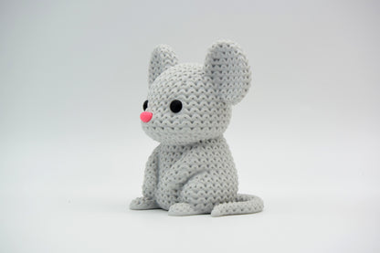 Knitted Mouse Topkinz character side view
