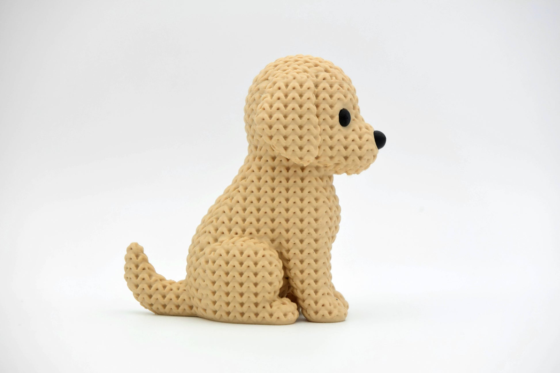 Knitted Golden Retriever Dog Topkinz character side view