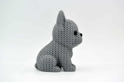 Knitted French Bulldog Dog Topkinz character side view