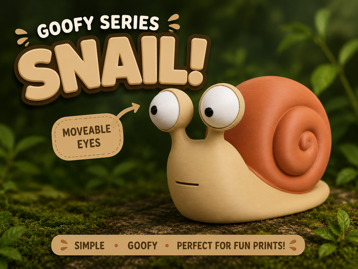 Snail Googly Eyes | Chibi SnapCharm™ Character