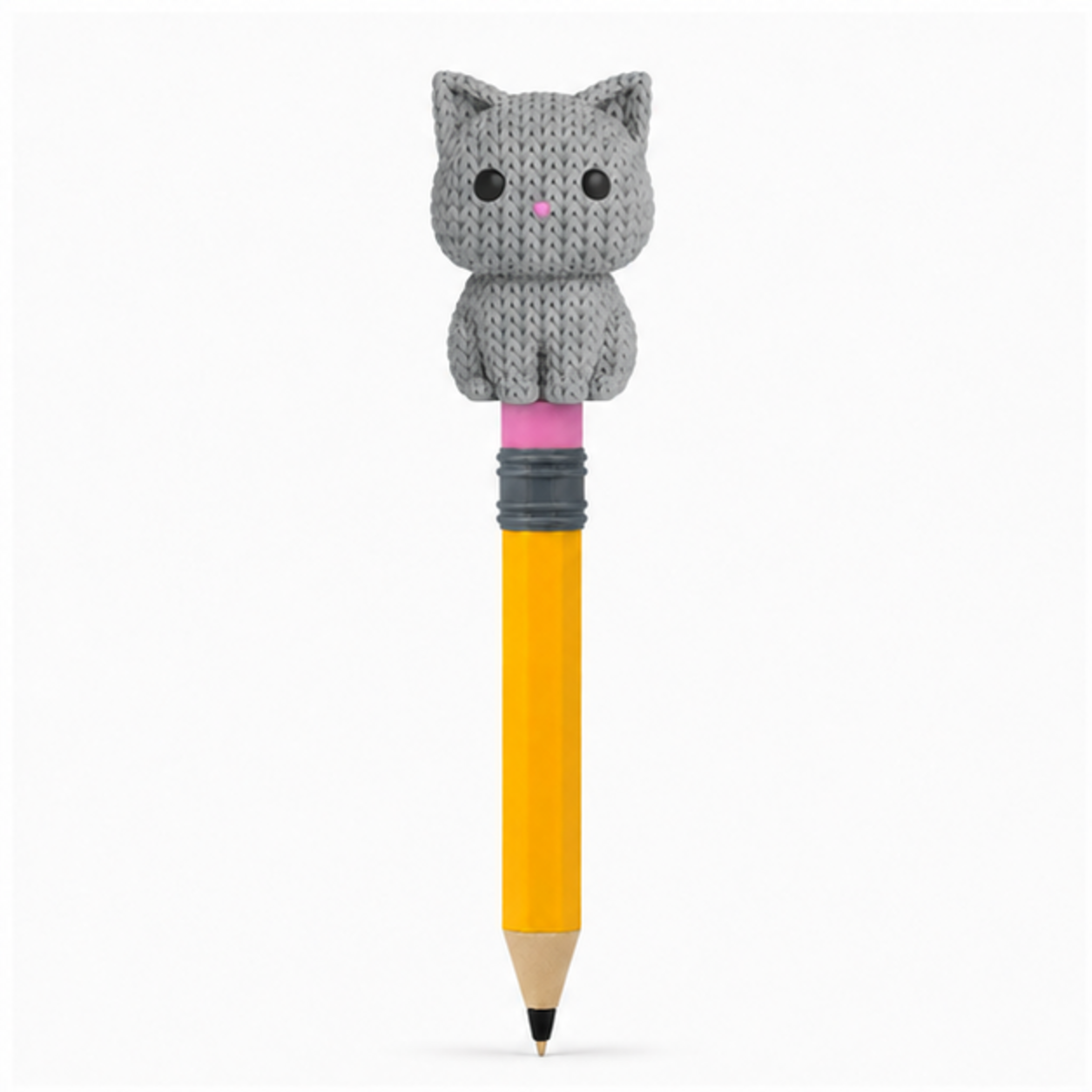 Knitted Cat Topkinz™ | Chibi SnapCharm™ Character