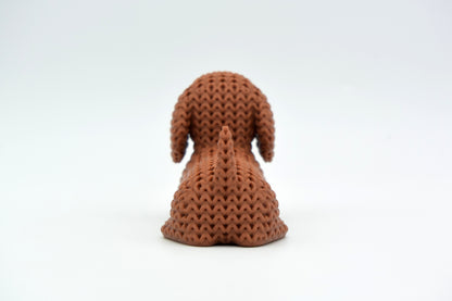 Knitted Dachshund Dog Topkinz character rear view
