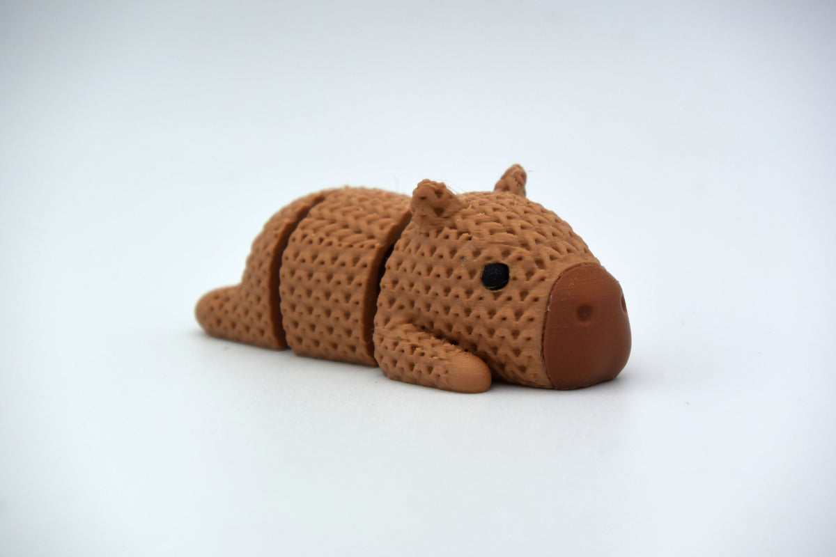 Knitted Articulated Capybara Topkinz character front view