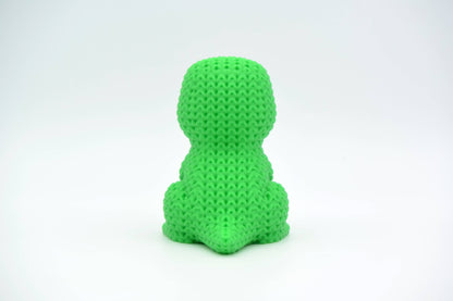 Knitted T-Rex Dinosaur Topkinz character rear three-quarter view