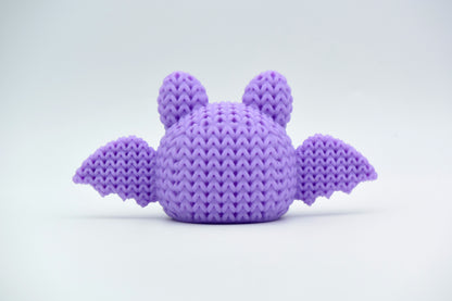 Knitted Halloween Bat Topkinz character rear view