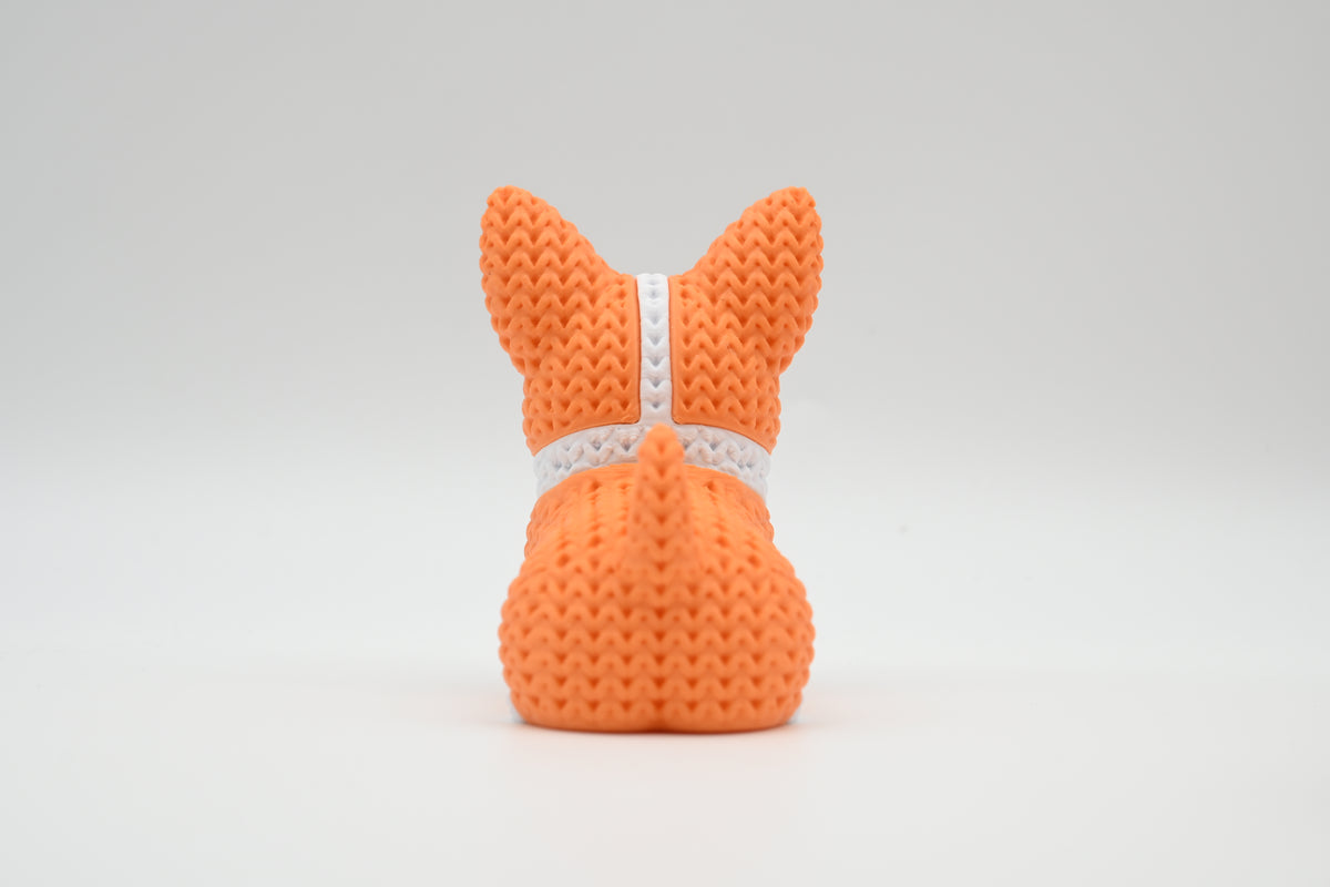 Knitted Corgi Dog Topkinz character rear view