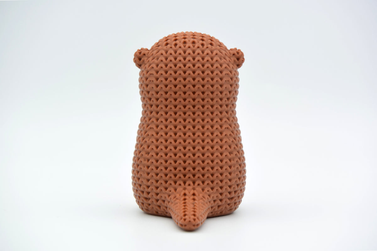 Knitted Otter With Heart - Valentine's Day Topkinz character rear view