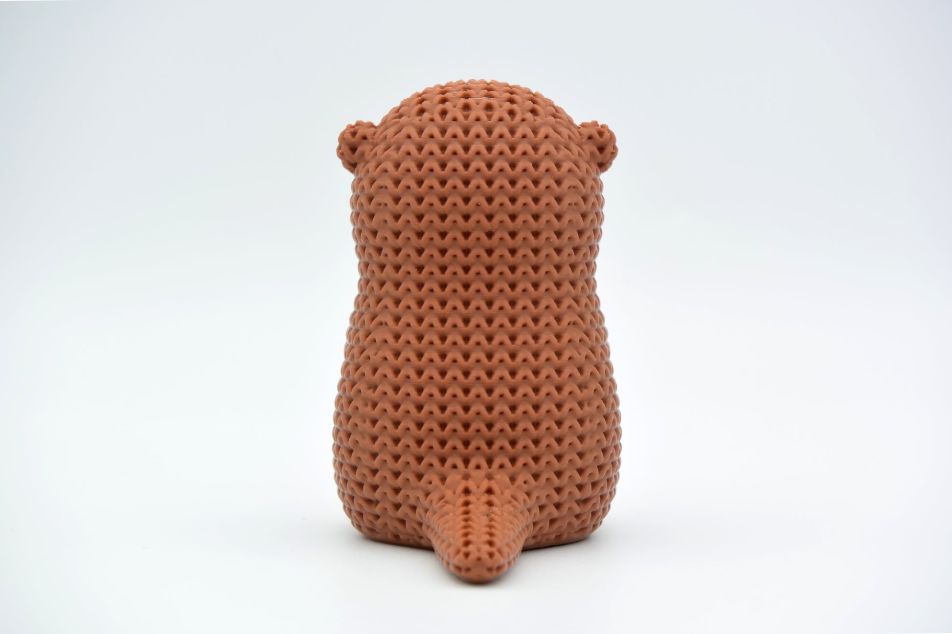 Knitted Otter With Heart - Valentine's Day Topkinz character rear view
