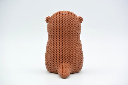 Knitted Otter With Heart - Valentine's Day Topkinz character rear view