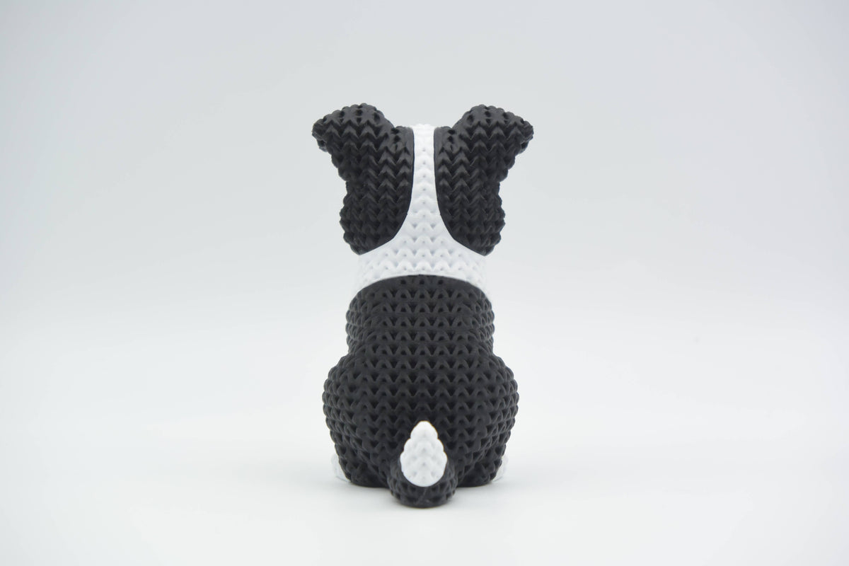 Knitted Border Collie Dog Topkinz character rear view