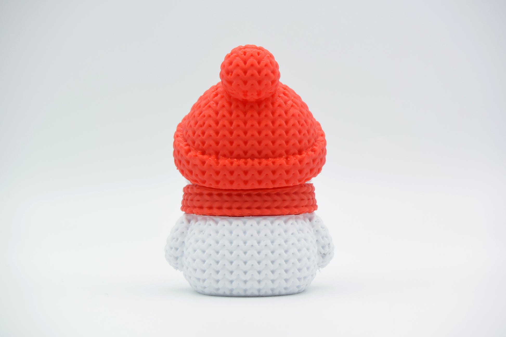 Knitted Snowman Christmas Topkinz character rear view