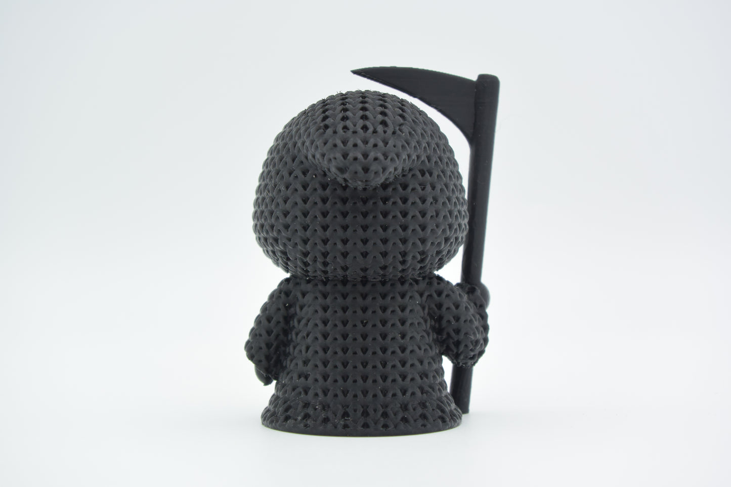 Knitted Halloween Grim Reaper Topkinz character rear view