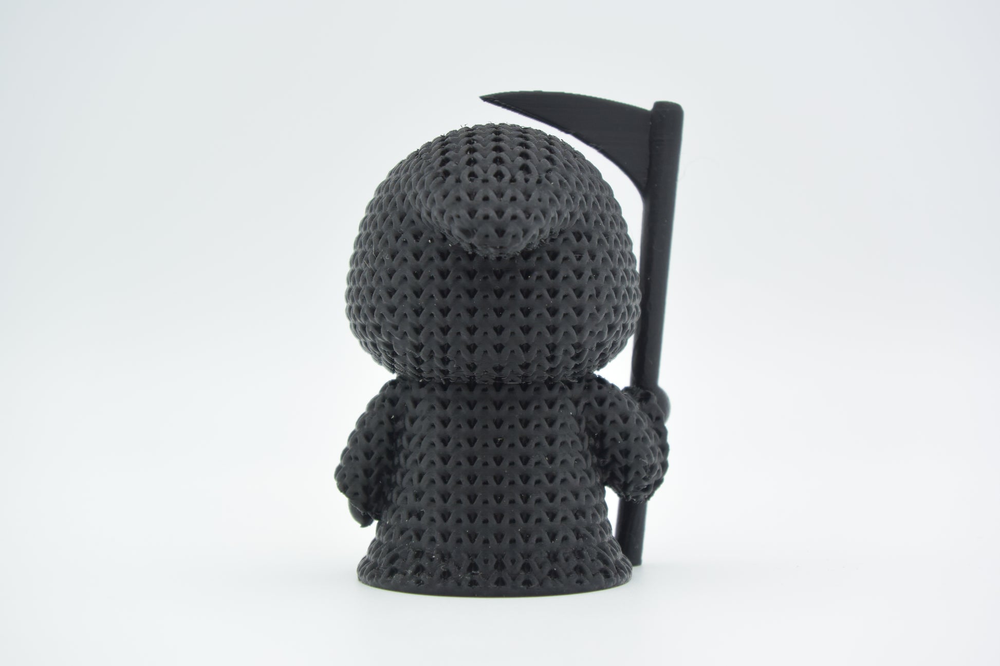 Knitted Halloween Grim Reaper Topkinz character rear view